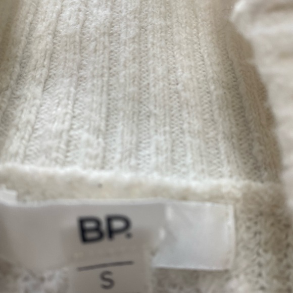BP. Cropped Mockneck Ribbed Sweater in Cream - Picture 3 of 3